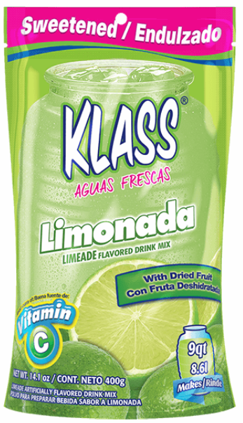 KLASS: Beverage Mix Limonada Sweetened, 14.1 oz - 0754177832925