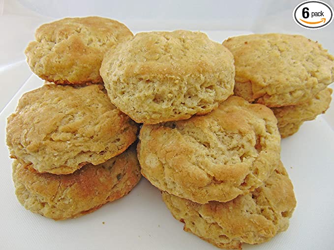  Low Carb Foods Country Biscuits | 100% All Natural Ingredients |Best Fresh Baked |No Sugar Diabetic Friendly | High Protein and Fiber | Artificial Sweetener Free | Tastes Great (6 Pack)  - 754205303885