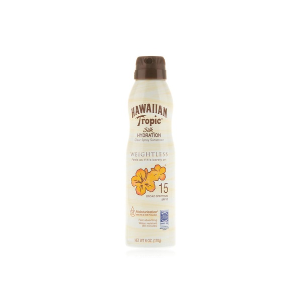 Hawaiian Tropic silk hydration weightless continuous suncreen SPF15 170g - Waitrose UAE & Partners - 75486091118