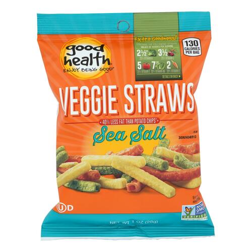Good Health Veggie Straws - Sea Salt - Case Of 24 - 1 Oz. - 755355003052