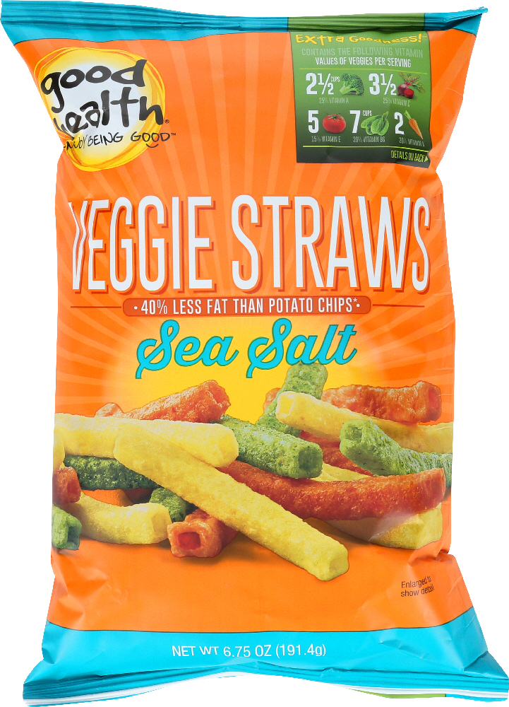 Good Health Sea Salt Veggie Straws - Case Of 10 - 6.25 Oz - 755355003113