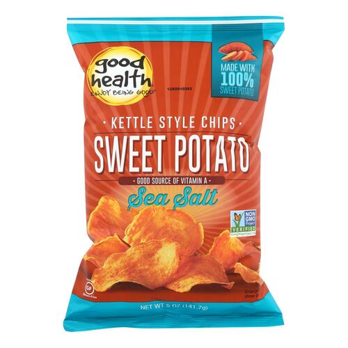 GOOD HEALTH: Sweet Potato Kettle Chips Sea Salt, 5 oz - 0755355006152