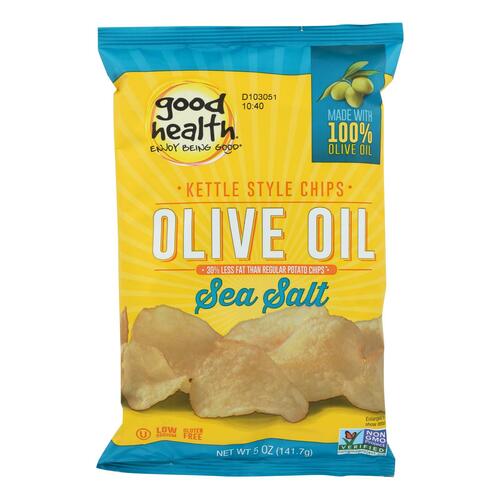 Good Health Kettle Chips - Sea Salt - Case Of 12 - 5 Oz. - 755355101000