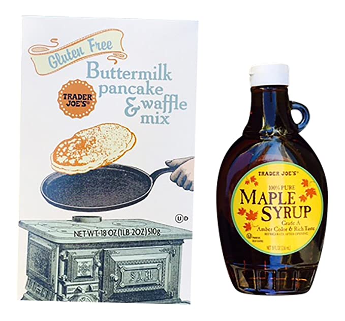Trader Joes Gluten Free Pancake Mix & Maple Syrup - 755563145438