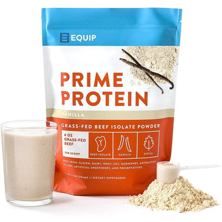 Beef Paleo Protein Powder: Keto Collagen Low Carb Ketogenic Diet Supplement Vital for Caveman & Carnivore Nutrition of Ancient Source. Best as Gelatin Muscle Meat Proteins Drink (Vanilla) - 755899993321