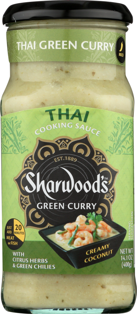 SHARWOODS: Sauce Thai Green Curry, 14.1 oz - 0756781000905