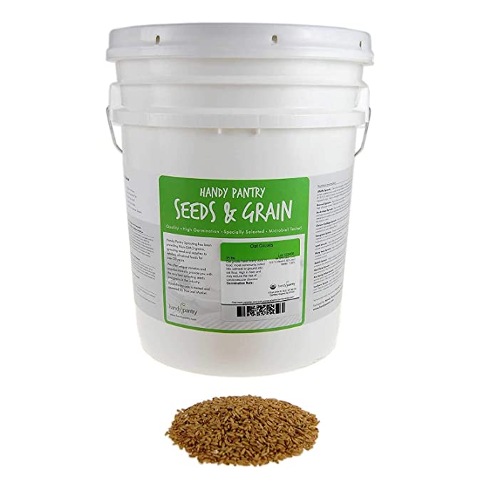  Organic Hulled Oat Groats - 30 Lbs - Oats - Hull Removed - Cereal Grain - Storage, Grains, & More - 757281350446