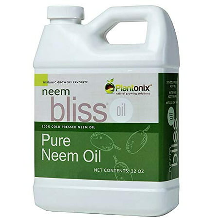 Plantonix Neem Bliss 100% Pure Cold Pressed Neem Oil OMRI Listed - 32 oz - 757440892299