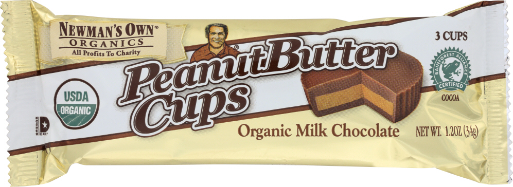 NEWMANS OWN ORGANIC: Chocolate Cup Milk Peanut Butter Organic, 1.2 oz - 0757645010436