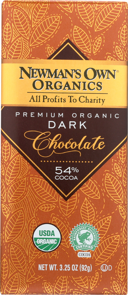 NEWMANS OWN ORGANIC: Chocolate Bar Dark Organic, 3.25 oz - 0757645013000