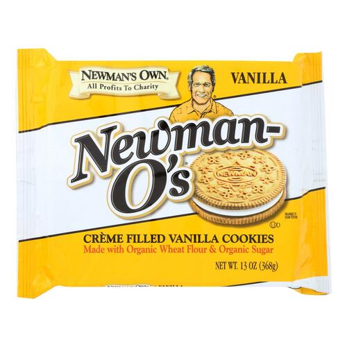 Newman's Own Organics Creme Filled Cookies - Vanilla - Case Of 6 - 13 Oz. - 0757645021524