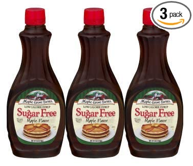 Maple Grove Farms Syrup Maple Sugar Free, 24.0 FL OZ (Pack of 3) - 758475312615