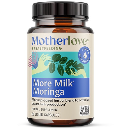 Motherlove More Milk Moringa Vegan Capsules - 60ct Non-GMO Capsules - 759160520018