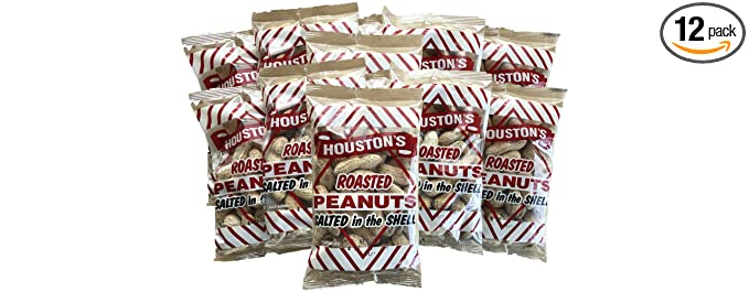  Houston's Roasted Salted In Shell Peanuts, 4 Ounce Bag (12-Pack)  - 759528288253