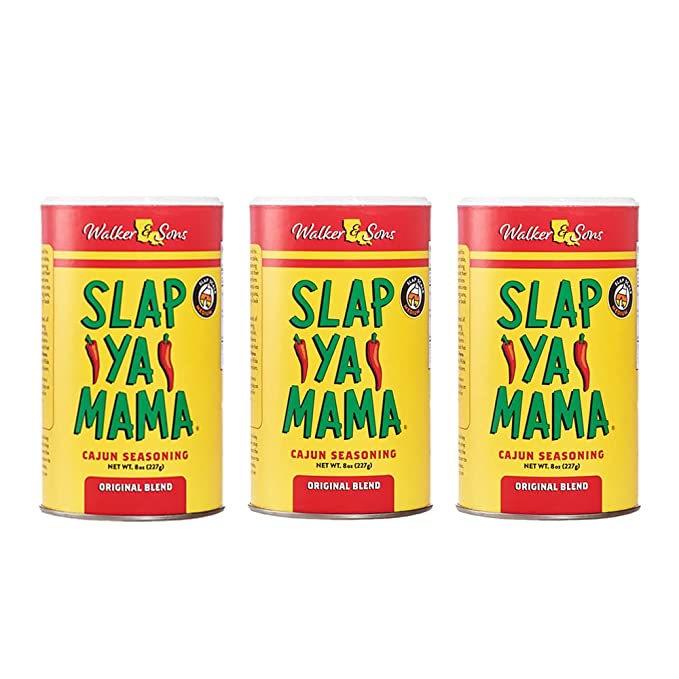  Slap Ya Mama All Natural Cajun Seasoning from Louisiana, Original Blend, MSG-Free and Kosher, 8 Ounce Can, Pack of 3  - 760194279360