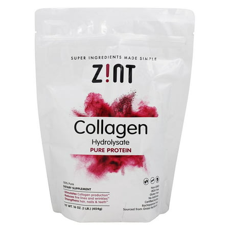 Zint Collagen Hydrolysate Pure Protein Powder, 16 Oz - 760488372968