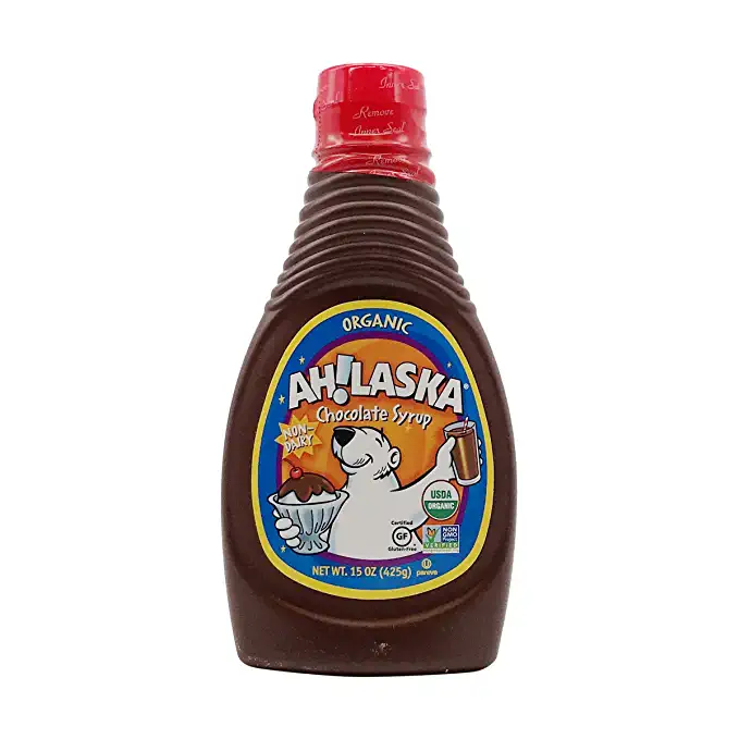 AH!LASKA Organic Chocolate Syrup, 15 oz - 760519100119