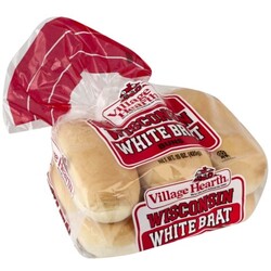 Village Hearth White Brat Buns - 76057003059