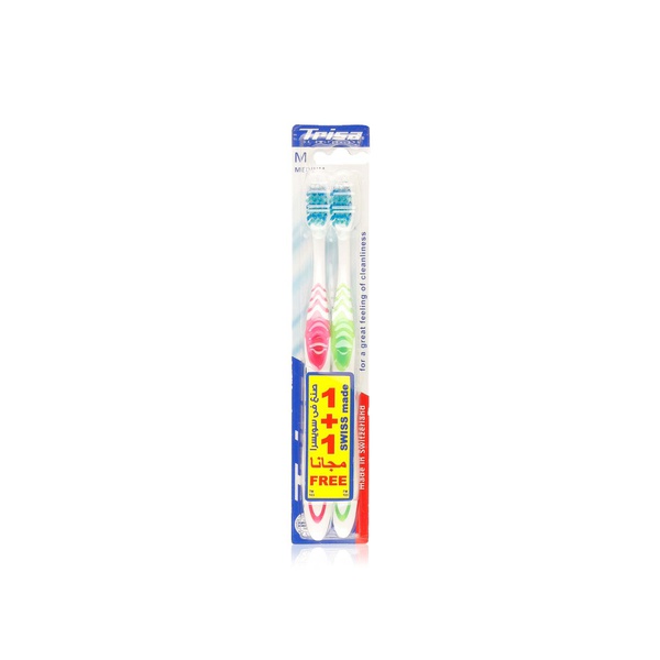 Trisa flexible toothbrush medium x2 - Waitrose UAE & Partners - 7610196002707