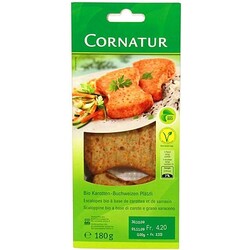 Cornatur Vegetarisches Plätzli, vorfrittiert, durchgegart, auf Basis von Buchweizen, zum Erhitztessen. - 7610745635936