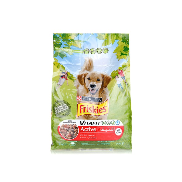 Purina Friskies active beef dog food 3kg - Waitrose UAE & Partners - 7613035980235