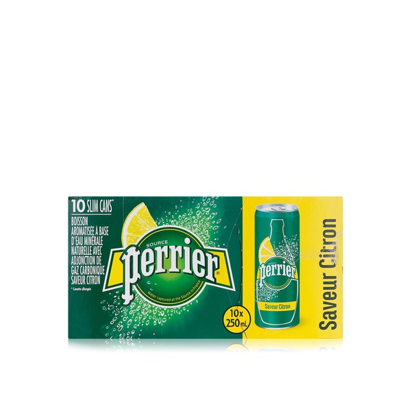 Perrier lemon flavoured carbonated water 10x250ml - Waitrose UAE & Partners - 7613036669351