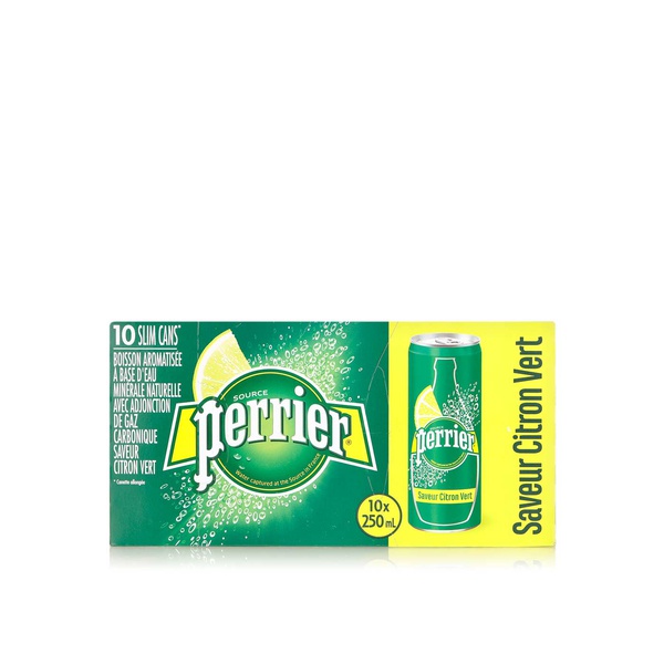 Perrier water slim can lime 250ml x10 - Waitrose UAE & Partners - 7613036669429