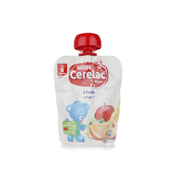Nestle Cerelac 6 fruits puree 6m+ 90g - Waitrose UAE & Partners - 7613036691338