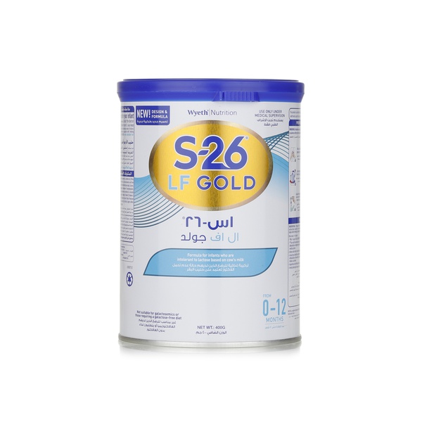 Wyeth S-26 Lactose Free Gold 0-12m 400g - Waitrose UAE & Partners - 7613036846868