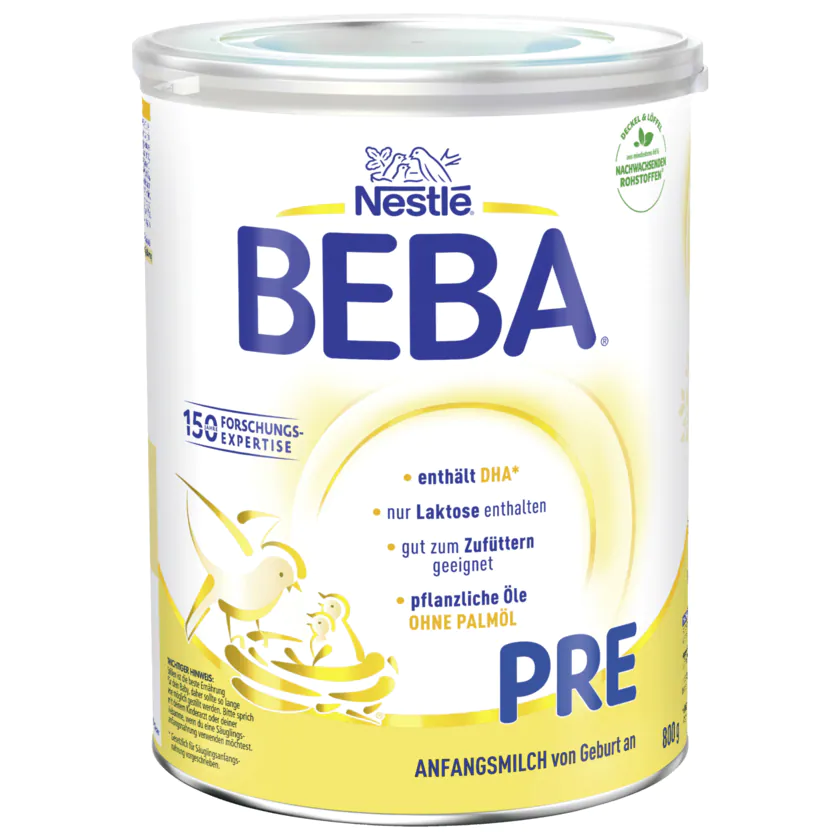 Nestlé BEBA Pre Anfangsmilch von Geburt an 800g - 7613038463582