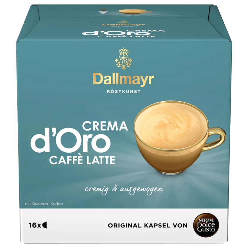 Nescafé Dolce Gusto Dallmayr Crema d’oro Caffè Latte Kaffeekapseln 160g - 7613038641539