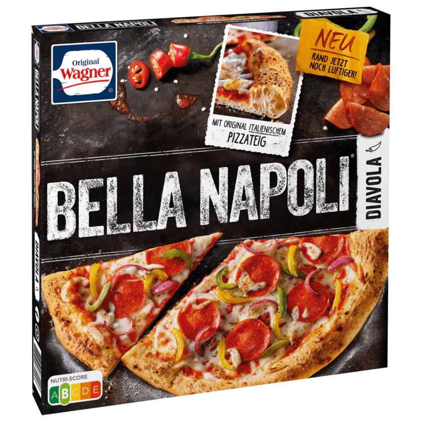 Original Wagner Ernst Wagners Bella Napoli Diavola Pizza tiefgefroren 430g - 7613039830413
