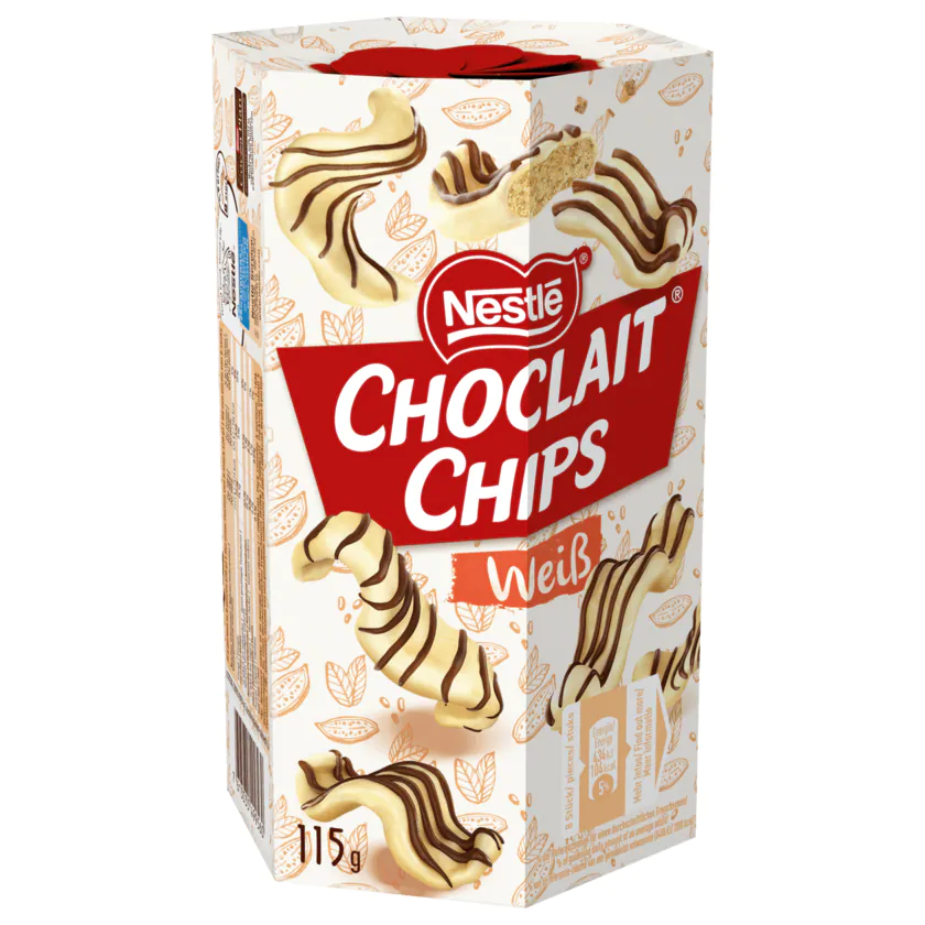 Nestlé Choclait Chips Weiß 115g - 7613039875827