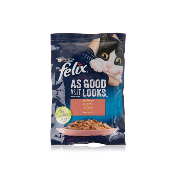 Felix As Good As It Looks Salmon in Jelly Cat Food 85g - Waitrose UAE & Partners - 7613287490308