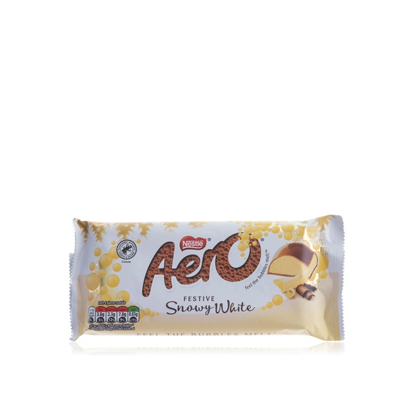 Aero festive snowy white milk chocolate bar 90g - Waitrose UAE & Partners - 7613287586452