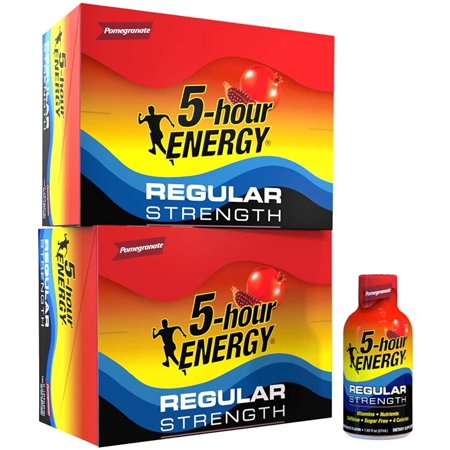 5-hour ENERGY Shot, Regular Strength Pomegranate, 1.93 Ounce, 24 Count - 761539459492