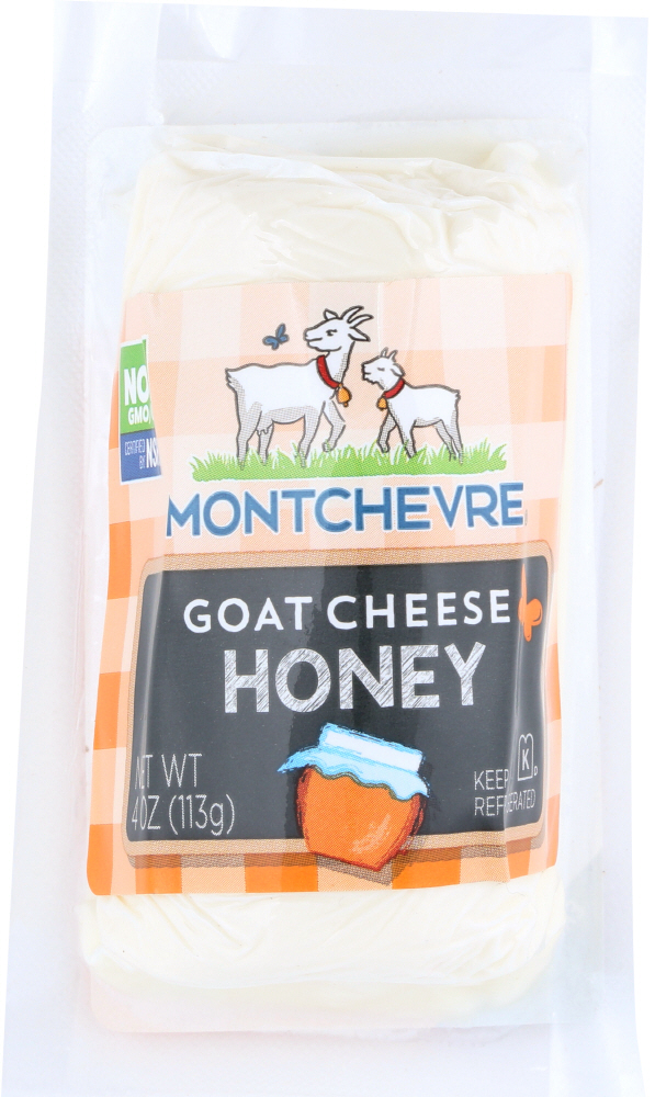MONTCHEVRE: Goat Cheese Honey Log, 4 oz - 0761657924179
