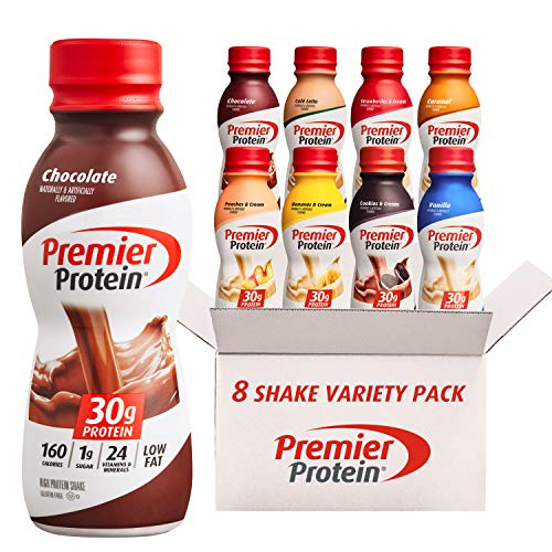 Premier Protein Shake, 8 Flavor Variety Pack, 30g Protein, 1g Sugar, 24 Vitamins & Minerals, Nutrients to Support Immune Health 11.5 Fl Oz (8 Pack) - 762022373615
