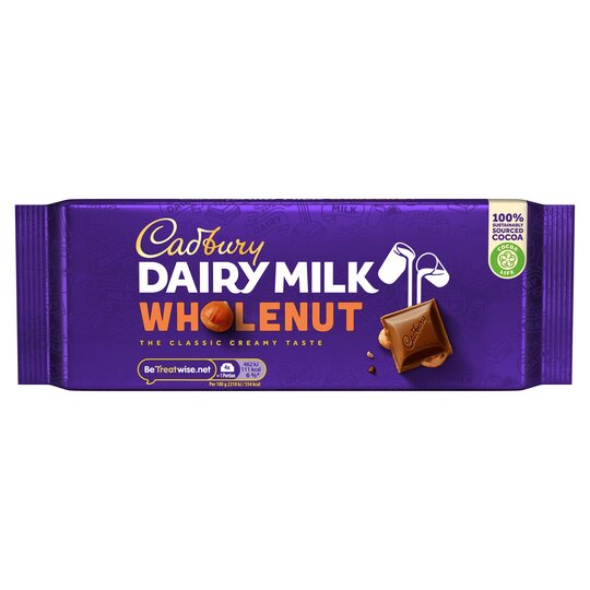 Cadbury Dairy Milk Whole Nut Chocolate 180G - 7622201149574