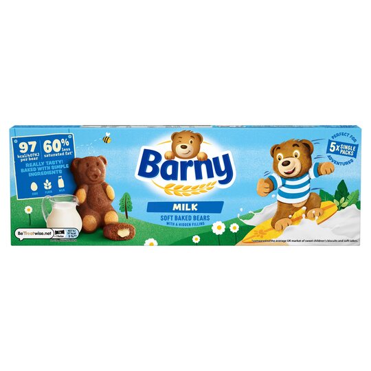 Barny Milk Kids Sponge Bear 5 Pack 125G - 7622201416119