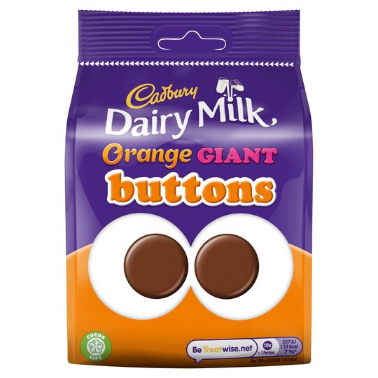 Cadbury Dairy Milk Orange Giant Buttons 110G - 7622201438043
