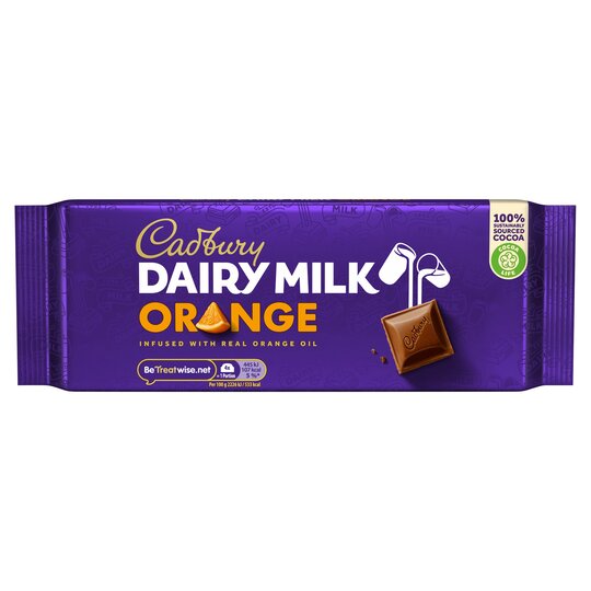 Cadbury Dairy Milk Orange 180G - 7622201454203