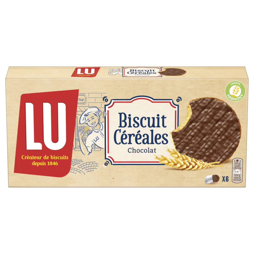 LU Biscuit Céréales Chocolat 195g - 7622201458546
