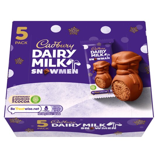 Cadbury Dairy Milk Snowman 5 Pack 150G - 7622201636630