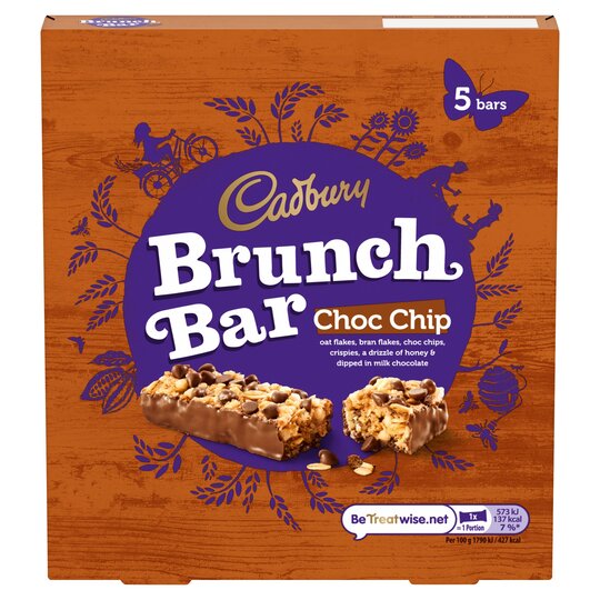 Cadbury Brunch Bar Chocolate Chip 5X32g - 7622201824334