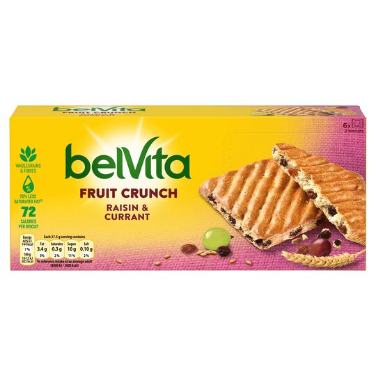 Belvita Fruit Crunch Raisin & Currant 225G - 7622210573599