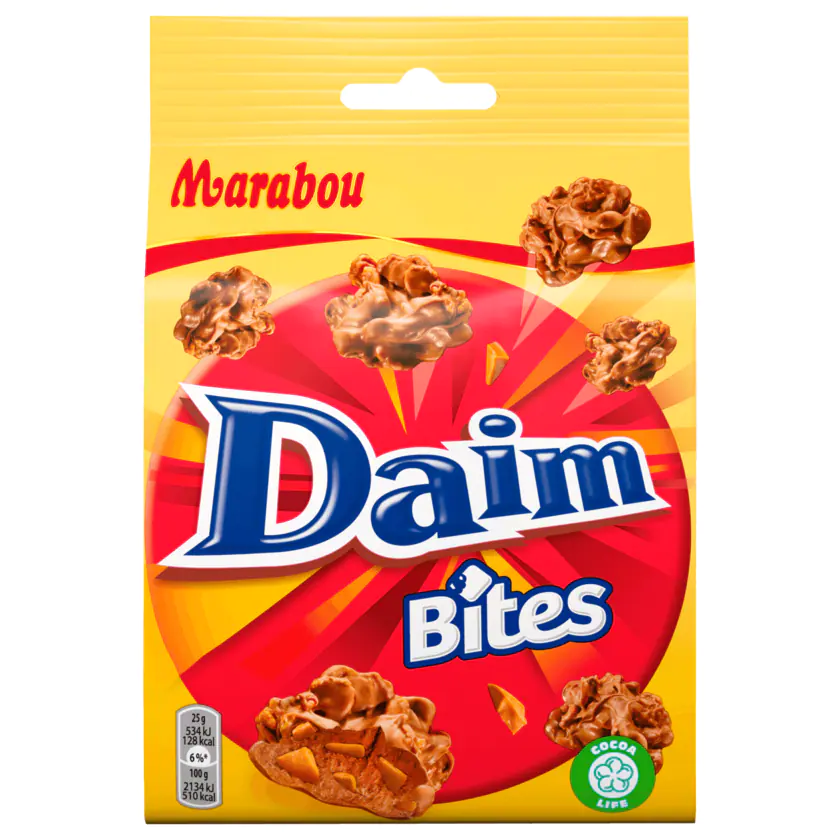 Marabou Daim Bites Chocolate Bag 145 G ( 5.10 Oz ) - 7622210741530