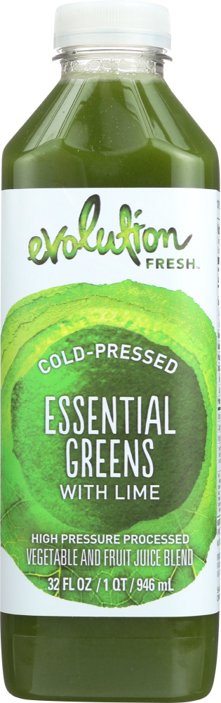 Evolution Fresh, Vegetable And Fruit Juice Blend, Essential Greens With Lime, Essential Greens With Lime - 762357375209