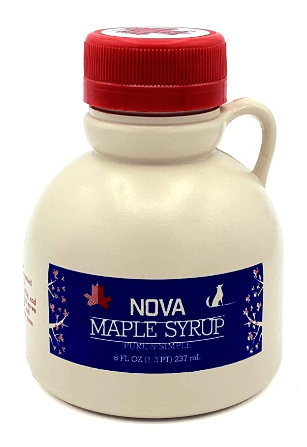  Nova Maple Syrup - Pure Grade-A Dark Robust Maple Syrup (Half Pint)  - 762758039083