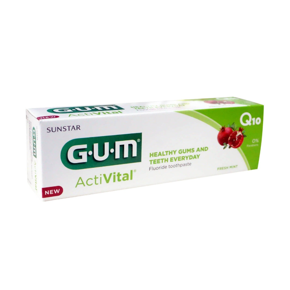 GUM ACTIVITAL Q10 TOOTHPASTE 75ML (FREE GUM TOOTHBRUSH) - 7630019902472